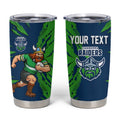 Personalized Canberra Raiders Tumbler Cup Dynamic Lightning Mascot Rugby Australia
