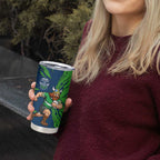 Personalized Canberra Raiders Tumbler Cup Dynamic Lightning Mascot Rugby Australia