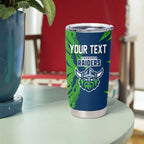 Personalized Canberra Raiders Tumbler Cup Dynamic Lightning Mascot Rugby Australia