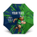 Personalized Canberra Raiders Umbrella Dynamic Lightning Mascot Rugby Australia
