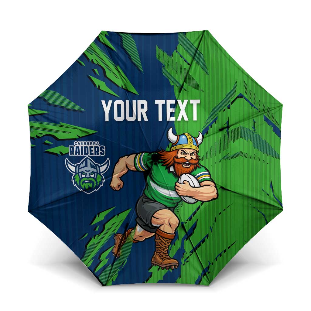 Personalized Canberra Raiders Umbrella Dynamic Lightning Mascot Rugby Australia