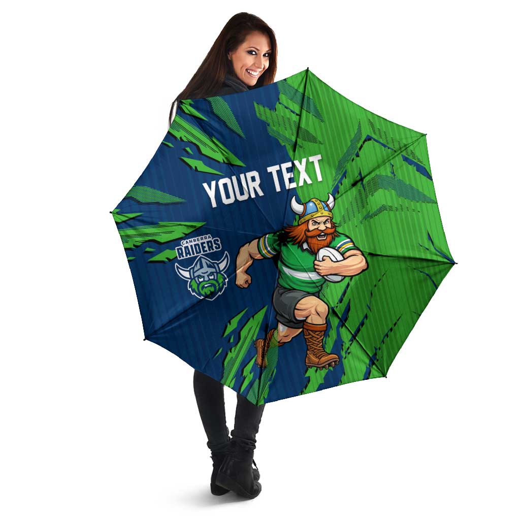 Personalized Canberra Raiders Umbrella Dynamic Lightning Mascot Rugby Australia
