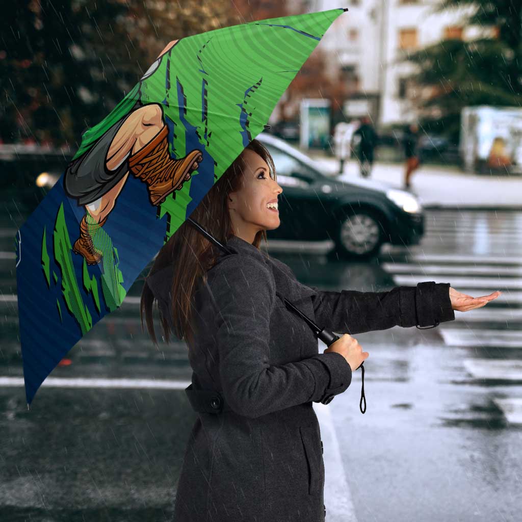 Personalized Canberra Raiders Umbrella Dynamic Lightning Mascot Rugby Australia