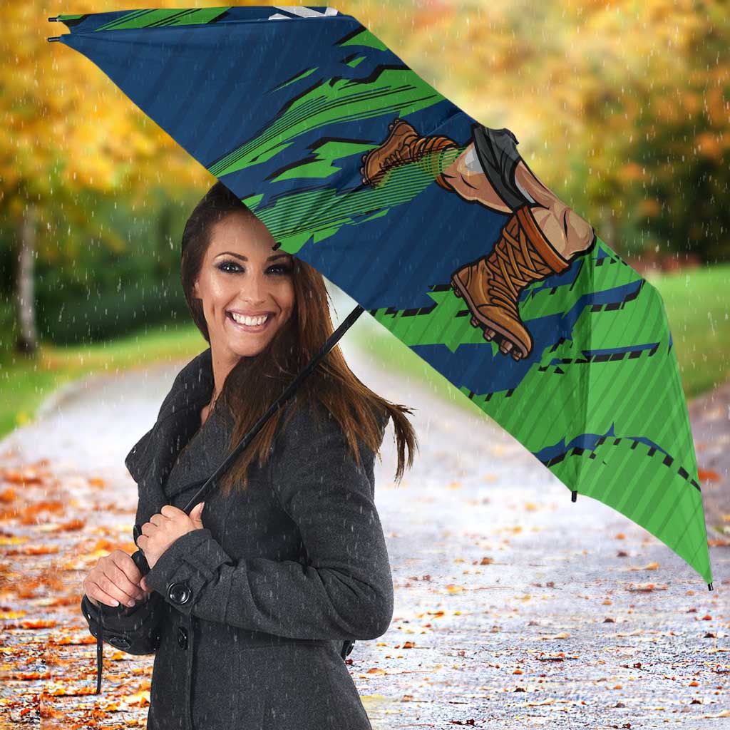 Personalized Canberra Raiders Umbrella Dynamic Lightning Mascot Rugby Australia