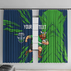 Personalized Canberra Raiders Window Curtain Dynamic Lightning Mascot Rugby Australia
