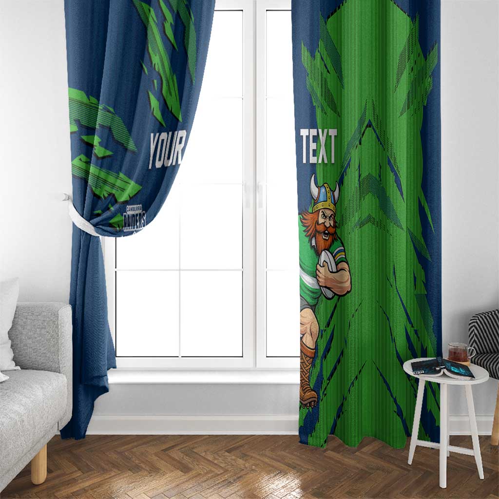 Personalized Canberra Raiders Window Curtain Dynamic Lightning Mascot Rugby Australia