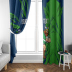 Personalized Canberra Raiders Window Curtain Dynamic Lightning Mascot Rugby Australia