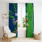 Personalized Canberra Raiders Window Curtain Dynamic Lightning Mascot Rugby Australia