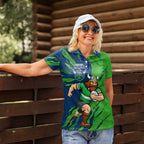 Personalized Canberra Raiders Women Polo Shirt Dynamic Lightning Mascot Rugby Australia