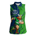 Personalized Canberra Raiders Women Sleeveless Polo Shirt Dynamic Lightning Mascot Rugby Australia