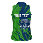 Personalized Canberra Raiders Women Sleeveless Polo Shirt Dynamic Lightning Mascot Rugby Australia
