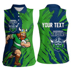 Personalized Canberra Raiders Women Sleeveless Polo Shirt Dynamic Lightning Mascot Rugby Australia