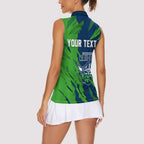 Personalized Canberra Raiders Women Sleeveless Polo Shirt Dynamic Lightning Mascot Rugby Australia
