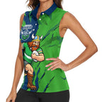 Personalized Canberra Raiders Women Sleeveless Polo Shirt Dynamic Lightning Mascot Rugby Australia