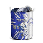 Personalized Canterbury Bulldogs Laundry Basket Dynamic Lightning Mascot Rugby Australia