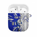 Personalized Canterbury Bulldogs AirPods Case Dynamic Lightning Mascot Rugby Australia