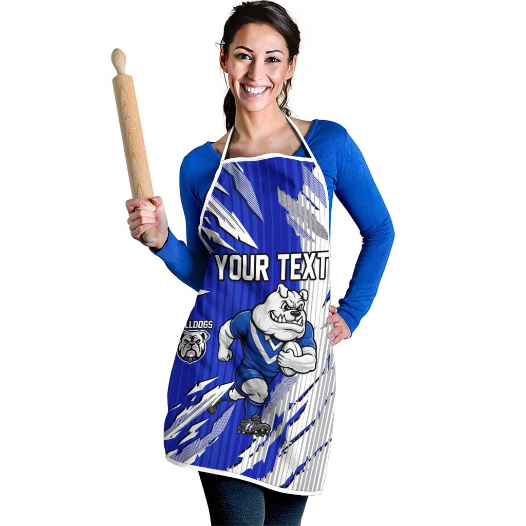 Personalized Canterbury Bulldogs Apron Dynamic Lightning Mascot Rugby Australia