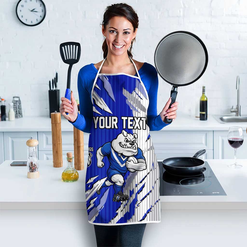 Personalized Canterbury Bulldogs Apron Dynamic Lightning Mascot Rugby Australia
