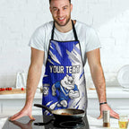Personalized Canterbury Bulldogs Apron Dynamic Lightning Mascot Rugby Australia