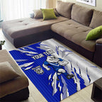 Personalized Canterbury Bulldogs Area Rug Dynamic Lightning Mascot Rugby Australia
