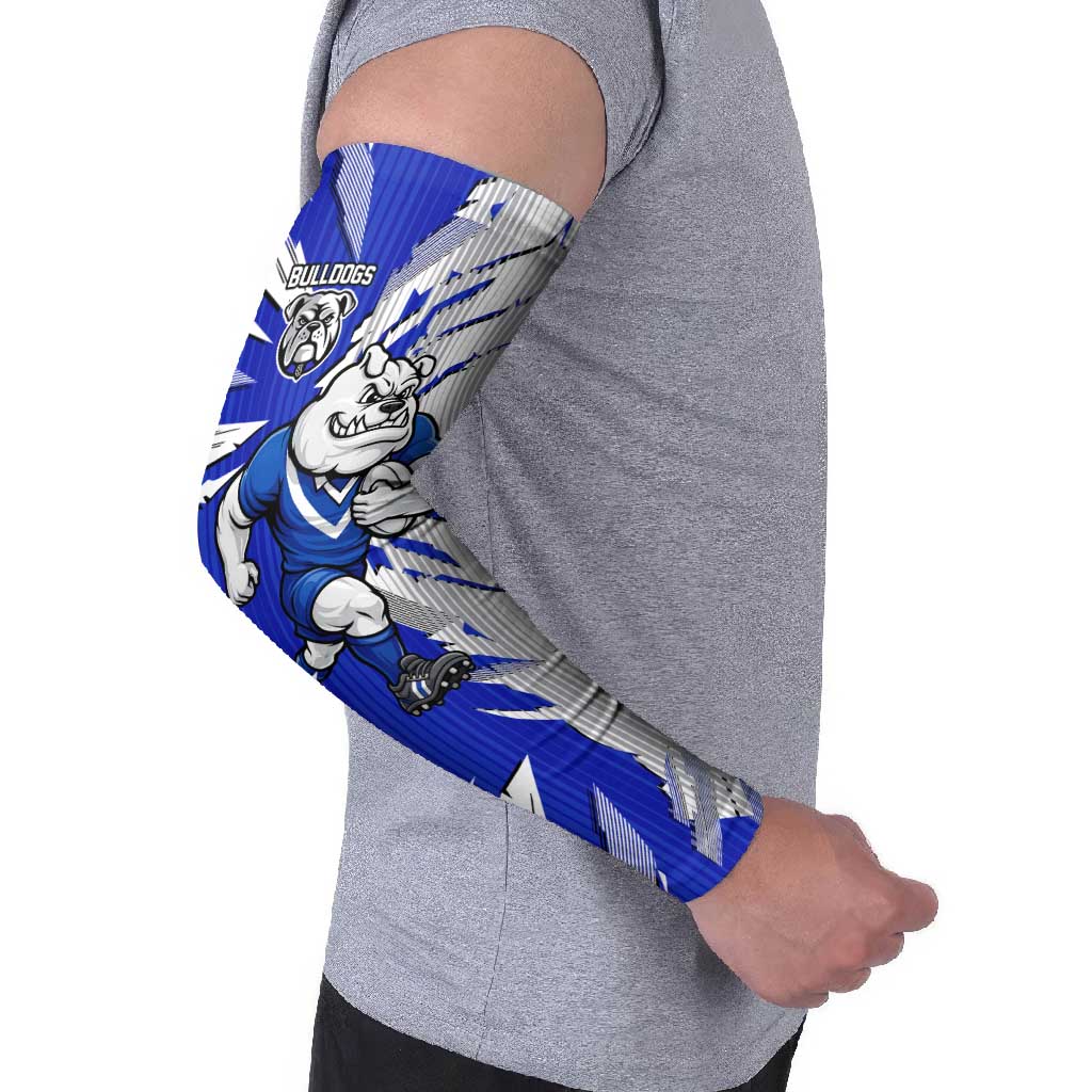 Personalized Canterbury Bulldogs Arm Sleeves Dynamic Lightning Mascot Rugby Australia