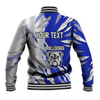 Personalized Canterbury Bulldogs Baseball Jacket Dynamic Lightning Mascot Rugby Australia
