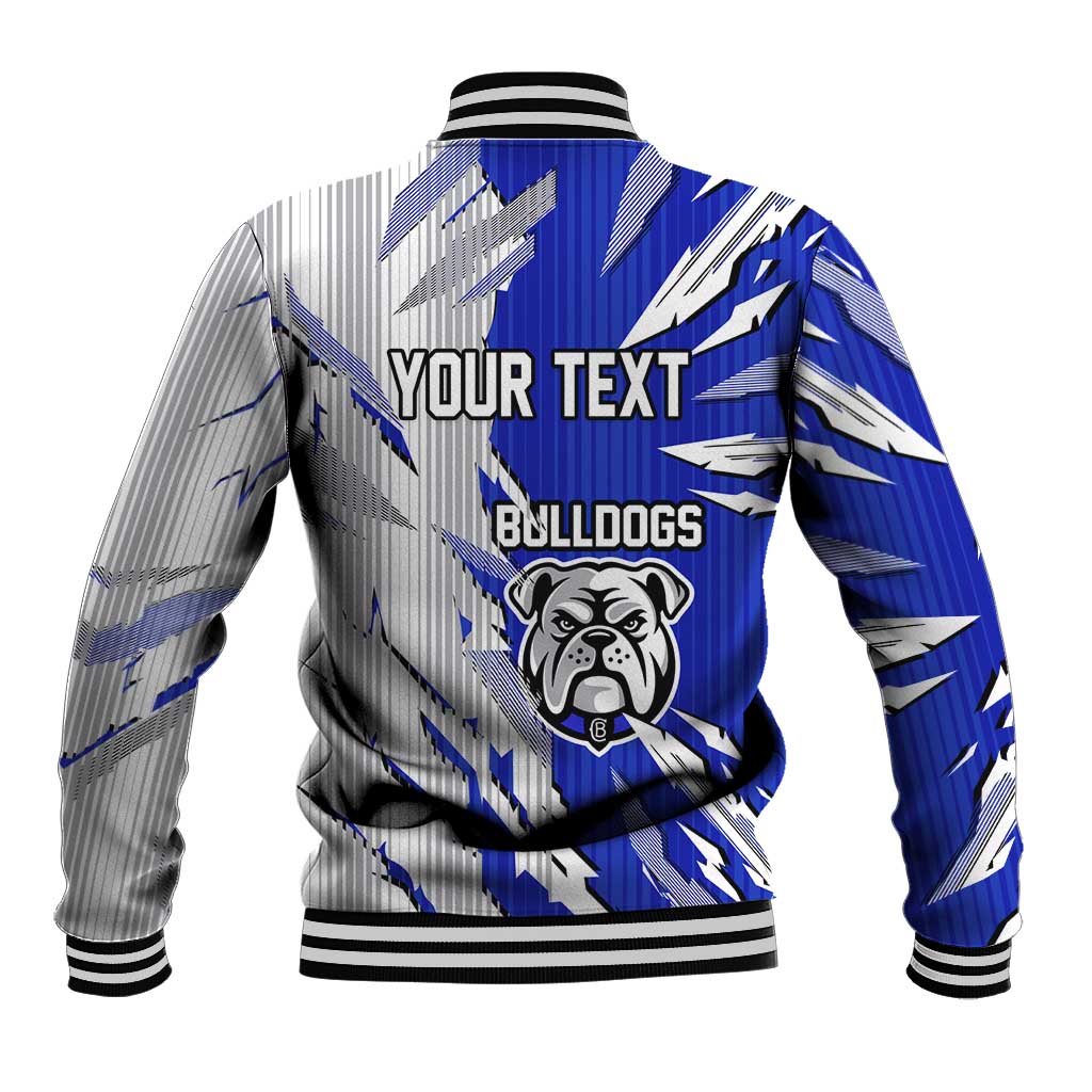 Personalized Canterbury Bulldogs Baseball Jacket Dynamic Lightning Mascot Rugby Australia