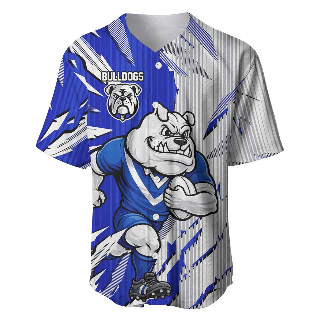 Personalized Canterbury Bulldogs Baseball Jersey Dynamic Lightning Mascot Rugby Australia