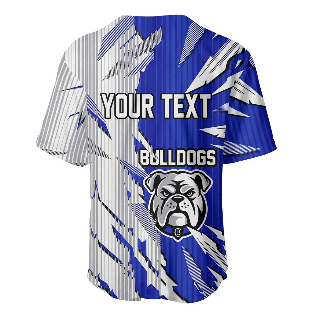Personalized Canterbury Bulldogs Baseball Jersey Dynamic Lightning Mascot Rugby Australia