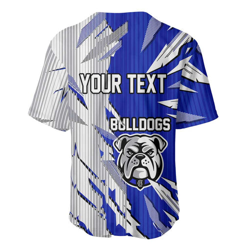 Personalized Canterbury Bulldogs Baseball Jersey Dynamic Lightning Mascot Rugby Australia
