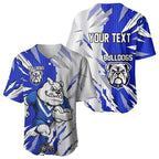 Personalized Canterbury Bulldogs Baseball Jersey Dynamic Lightning Mascot Rugby Australia