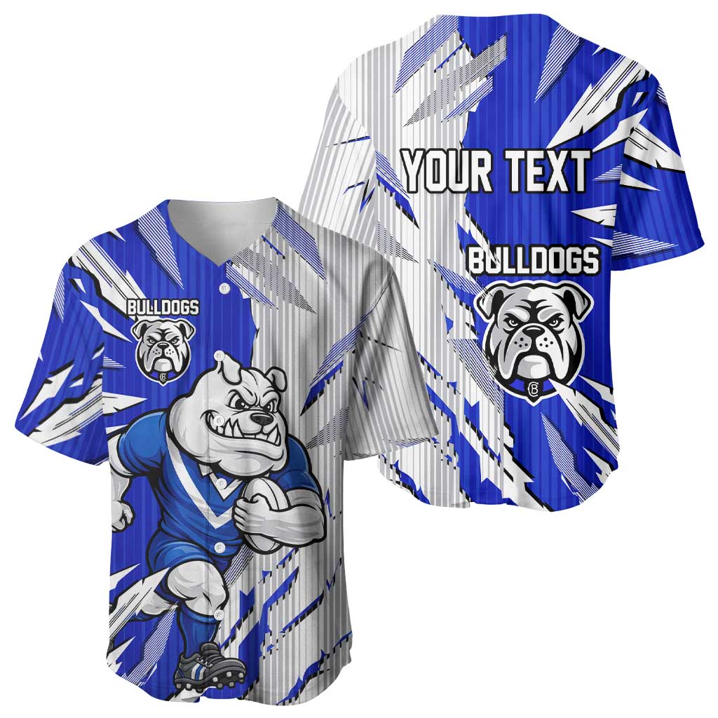 Personalized Canterbury Bulldogs Baseball Jersey Dynamic Lightning Mascot Rugby Australia