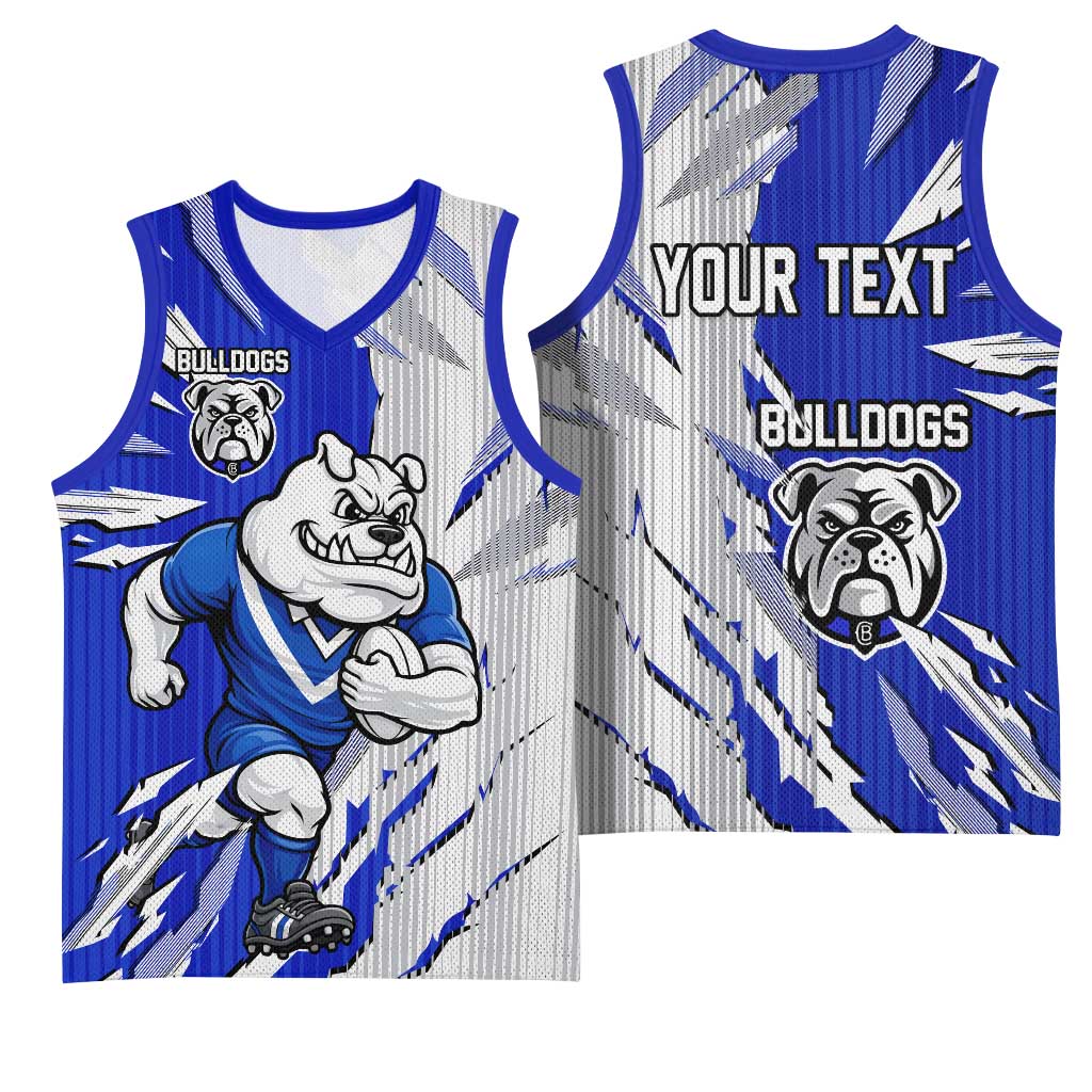 Personalized Canterbury Bulldogs Basketball Jersey Dynamic Lightning Mascot Rugby Australia