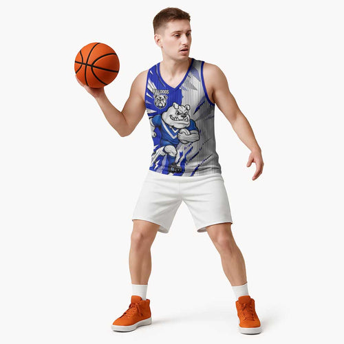 Personalized Canterbury Bulldogs Basketball Jersey Dynamic Lightning Mascot Rugby Australia