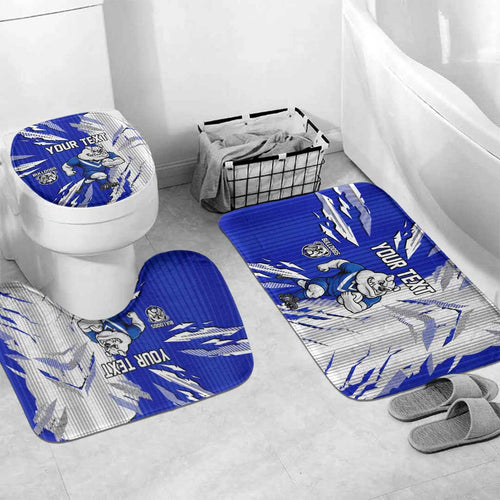 Personalized Canterbury Bulldogs Bathroom Set Dynamic Lightning Mascot Rugby Australia