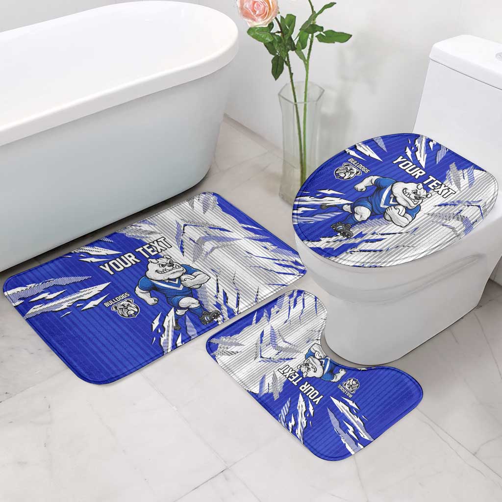 Personalized Canterbury Bulldogs Bathroom Set Dynamic Lightning Mascot Rugby Australia