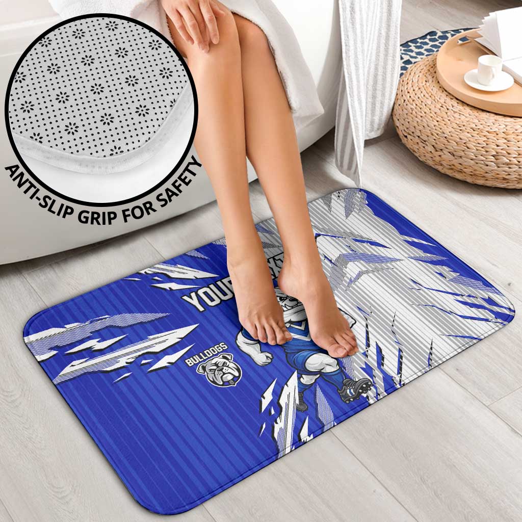 Personalized Canterbury Bulldogs Bathroom Set Dynamic Lightning Mascot Rugby Australia