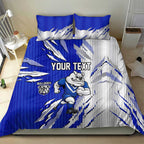 Personalized Canterbury Bulldogs Bedding Set Dynamic Lightning Mascot Rugby Australia