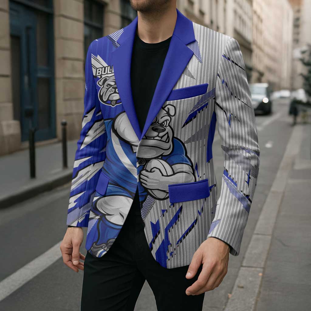 Personalized Canterbury Bulldogs Blazer Dynamic Lightning Mascot Rugby Australia