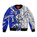 Personalized Canterbury Bulldogs Bomber Jacket Dynamic Lightning Mascot Rugby Australia