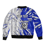 Personalized Canterbury Bulldogs Bomber Jacket Dynamic Lightning Mascot Rugby Australia