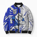 Personalized Canterbury Bulldogs Bomber Puffer Jacket Dynamic Lightning Mascot Rugby Australia