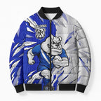 Personalized Canterbury Bulldogs Bomber Puffer Jacket Dynamic Lightning Mascot Rugby Australia