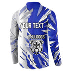 Personalized Canterbury Bulldogs Button Sweatshirt Dynamic Lightning Mascot Rugby Australia