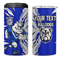 Personalized Canterbury Bulldogs 4 in 1 Can Cooler Tumbler Dynamic Lightning Mascot Rugby Australia