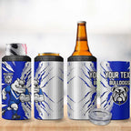 Personalized Canterbury Bulldogs 4 in 1 Can Cooler Tumbler Dynamic Lightning Mascot Rugby Australia