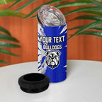 Personalized Canterbury Bulldogs 4 in 1 Can Cooler Tumbler Dynamic Lightning Mascot Rugby Australia