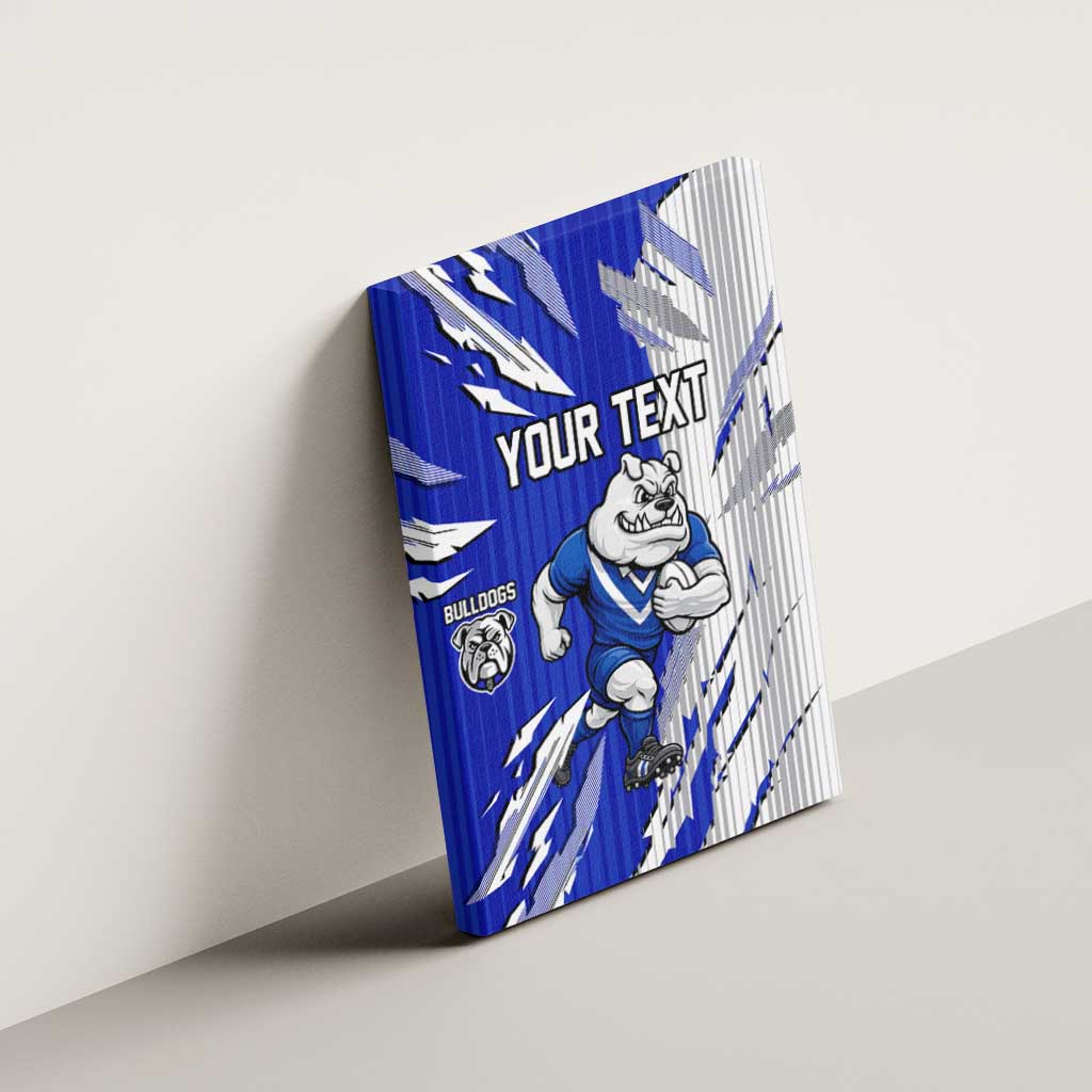 Personalized Canterbury Bulldogs Canvas Wall Art Dynamic Lightning Mascot Rugby Australia