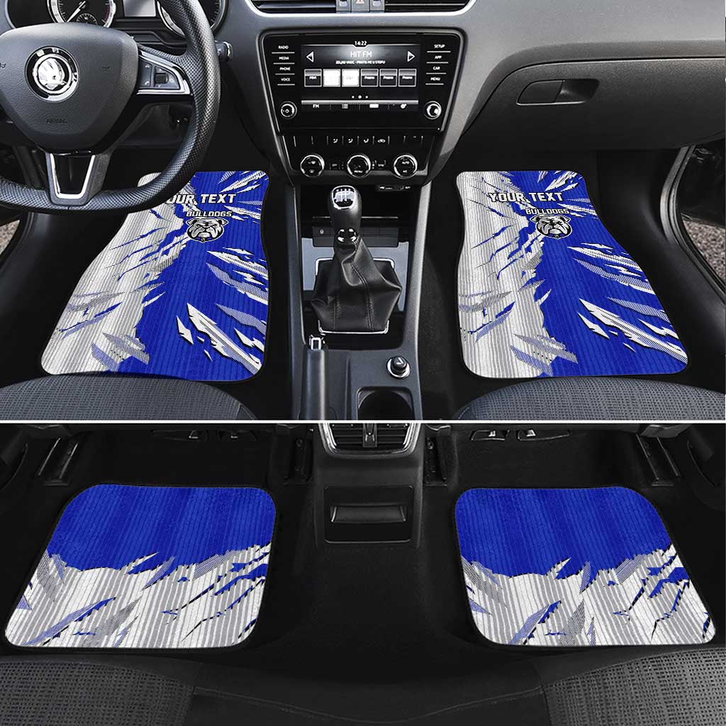 Personalized Canterbury Bulldogs Car Mats Dynamic Lightning Mascot Rugby Australia