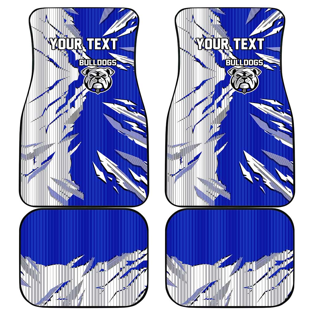 Personalized Canterbury Bulldogs Car Mats Dynamic Lightning Mascot Rugby Australia